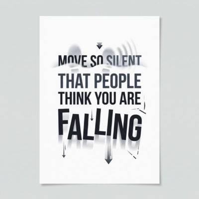 move so silent that people think you are falling - Quote Generator
